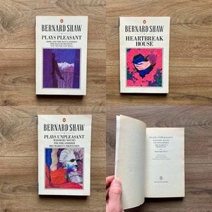 Lot of 3 Bernard Shaw Play Books | Stack of Vintage Paperbacks | Theatre Gift